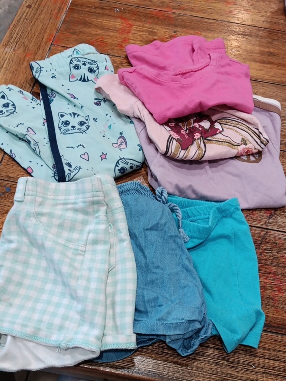 Garanimals Girls' Mixed Color Bottoms And Tops  Pack - Pastel & Blue .